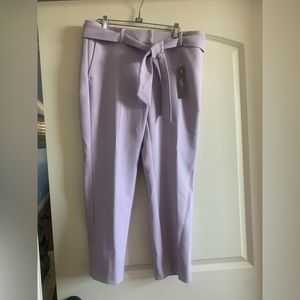 Loft crepe pants with sash tie lavender